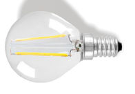 Bóng đèn LED dây tóc quả cầu sáng, Bóng đèn LED dây tóc trắng ấm Thủy tinh 3300K
