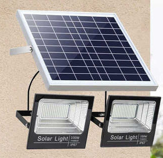 100W ánh sáng lũ lụt năng lượng mặt trời cho chiếu sáng sân vườn Bảo vệ IP65