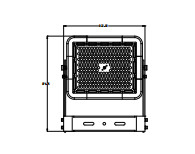 Ac100-277v Đèn pha sân vận động Led 200w 150lm/W Ip66 Ra&gt;80