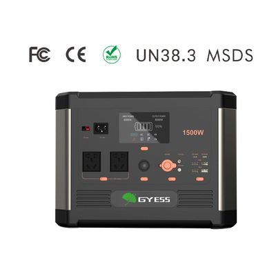Trạm năng lượng pin di động 1,5kw với bảng điều khiển năng lượng mặt trời