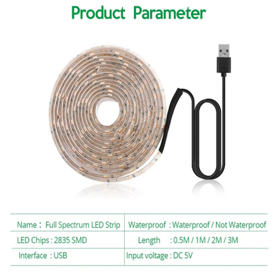Dải thực vật phổ đầy đủ Ánh sáng chống thấm trong nhà Ánh sáng phát triển LED