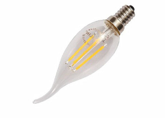Bóng đèn LED dây tóc 200 Lumen C35 có đuôi 2W Khách sạn 35 X 101 Ánh sáng đồng nhất