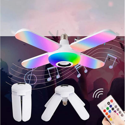 Quạt bốn lá Lưỡi gà 20w Bluetooth Đèn nghe nhạc, Bóng đèn Led trong nhà Cri80