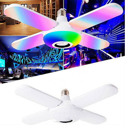 Quạt bốn lá Lưỡi gà 20w Bluetooth Đèn nghe nhạc, Bóng đèn Led trong nhà Cri80