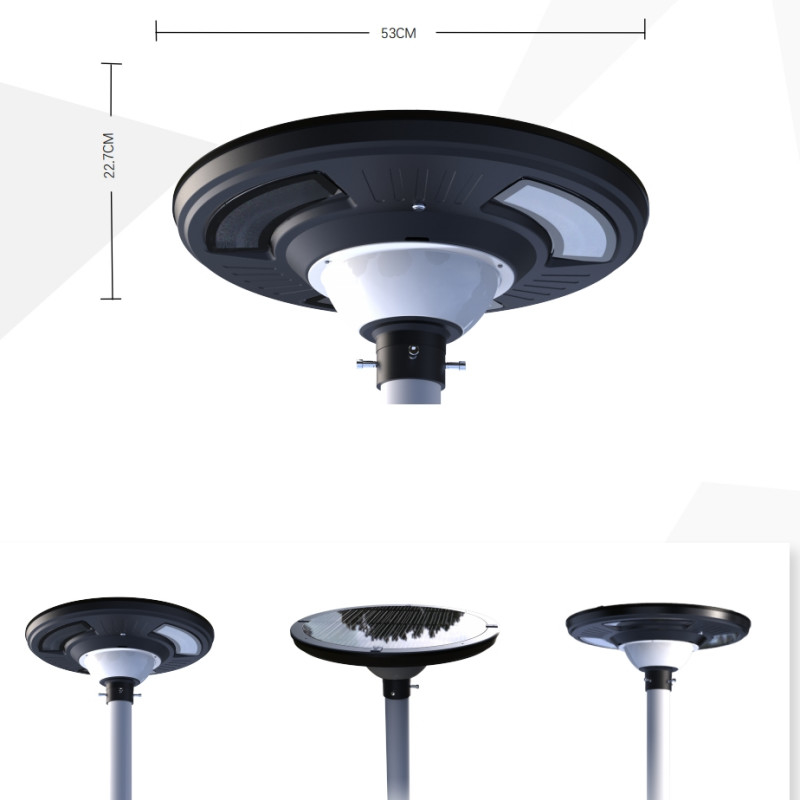 Ánh sáng vườn UFO năng lượng mặt trời chất lượng cao Màu RGB với cảm biến ánh sáng và điều khiển từ xa cho công viên và đường vườn