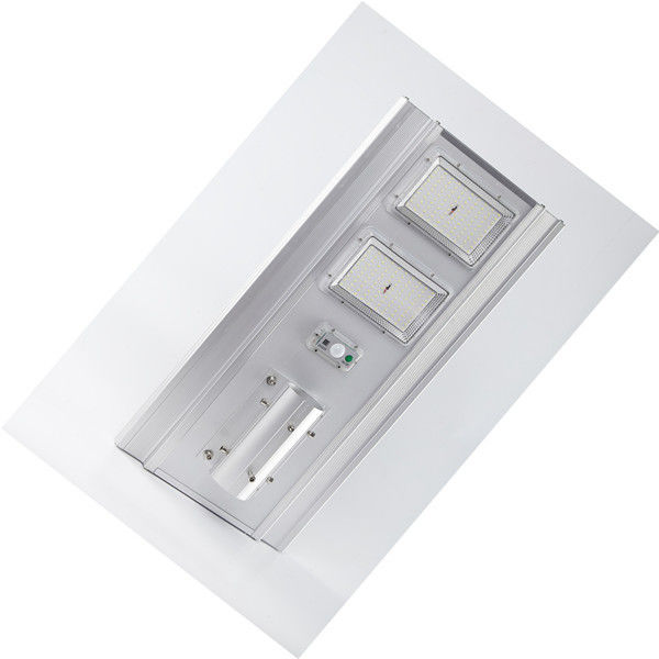 đèn năng lượng mặt trời dẫn mới xuất hiện Hiệu suất cao 130Lm / W Tích hợp đèn đường năng lượng mặt trời 60w Led